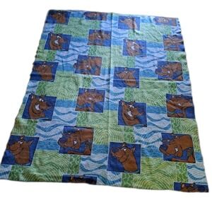 Vintage 1999 Scooby Doo‎  blanket Hanna Barbera 85x66"